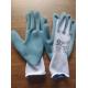15 Gauge Flex Latex Coated Gloves Blue Nylon Spandex Liner Latex Work Gloves