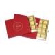 Red 4cm Height Chocolate Gift Packaging Boxes , Printed Chocolate Boxes 20 Cavity