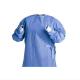 Ultrasonic Seaming Sterile Surgical Gown SMS Disposable Surgeon Gown Blue Color For Doctor