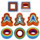 Custom 3D Bakeware Cookie Tools Set Colorful Plastic Round Cookie Cutter