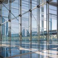 Building Hidden Frame Glass Curtain Wall , Aluminum Alloy Custom Curtain Wall