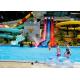 Amusement Park Pipe Water Slide / Fun Water Slides Anti Fading With UV