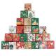 Colorful Square EN13432 Christmas Candy Packaging Box 7*7*7cm