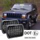 Rectangular 5x7 Inch Led Driving Lights / 12V 24V Jeep Led Headlights IP67