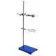 Chemical Resistant Steel Ring Stand Set - Lab Stand Support With Clamp - 8 Inch X 5 Inch Base, 24 Inch Rod