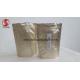 Golden Based Color Flat Bottom Resealable Foil Pouches For Tea / Coffee Packaging