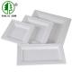 Pack Of 50 White Disposable Bagasse Pulp Plates Perfect for BBQ