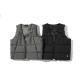                  Winter Fashion Quilted V-Neck Zipper Pockets Sleeveless Puffer Vest             