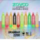 Manufacturer Zovoo Dragbar 2200 disposal vapes or Electronic Cigarette with 6.5 ml Fruit oil juice