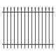Outdoor Wrought Iron Steel Fence Metal Picket Galvanized Black 6ftx8ft