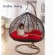 China wholesale Double rattan swing chair hanging chair rattan furniture