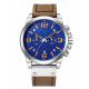 Waterproof Calendar Leather Men Watches Six Pin Sport 4.8cm Dia