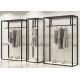 Iron Plating Black Clothing Wall Display Rack With Height 2.2 Meter