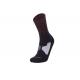 Custom Brand Name  Black Athletic Running Calf Sport Socks / Fashion Basketball Socks