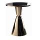 Modern Living Room Furniture Stainless Steel Black Tempered Glass Round Side Table