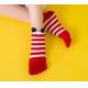 Custom logo, design Womens Girls Striped Cotton Five Fingers Toe Ankle Socks