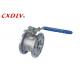 High Platform CF8 SS304 DN50 Italy Wafer 1 Piece Ball Valve Driving by Actuators