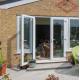 Insect Screen Aluminum Swing Door with Double Tempered Clear Glazing and Automatic Openning
