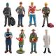 Pretend Professionals Figurines 8 PCS People at Work Model Toy for Boys Girls Kids