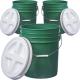 Food Grade 5 Gallon Plastic Bucket Containers With Gamma Seal Lid