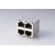 2 X 2 Port Base-T 90 Degree Magnetic RJ45 Jack PCB Connector IEEE standards