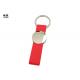 Zinc Alloy Material Promotional Personalised Leather Keyring 86 * 30 * 8mm Size
