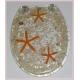 polyresin toilet seat cover,sea star shell  transparent poly-resin toilet seat,