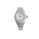 Stainless Steel Diamond Quartz Watch Fashionable With Fold Over Clasp
