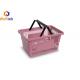 21L Ventilated Plastic Retail Shopping Baskets With Two Handles