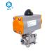 Water SS NBR AISI 303 Pneumatic Actuator Ball Valve AFK Hard Anodized