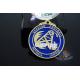 Sports Racing Metal Award Medals Imitation Gold Plting With Blue Soft Enamel