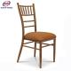 Chiavari Wedding Dining Chairs , Aluminum Metal Gold Wedding Chairs For Hotel Event