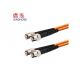 Duplex Fiber Optic Patch Cord , ST To ST Fiber Patch Cable UPC Polish Type  9/125 M