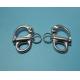 PAIR OF 316 STAINLESS STEEL FIXED SNAP SHACKLE