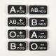 Blood Type Patch Kit 3D PVC A+ B+ AB+ O+ Positive A- B- AB- O- Negative Rubber Fastener PVC Patch