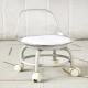 Short Rolling Stool Chair With Back Support , Acrylic Modern Furniture Rolling Stool Chair