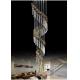 New bubble living room crystal column LED light luxury simple long pendant lamp villa duplex staircase rotating high-rise building
