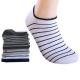 Custom striped design no show/invisible/low cut combed cotton athletic dress socks for men