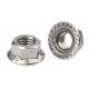 DIN6923 18-8 Stainless Steel Serrated Flange Locknuts Hexagon Nuts with Flange