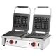 4KW Commercial Double Square Belgian Waffle Maker with Interchangeable Sandwich Plates