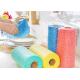 Jacquard / Mesh Spunlace Nonwoven Fabric Wiping Paper Roll For Industrial