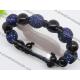 Fashion 2012 Shamballa beaded bracelets in blue and black 1760007 for Gift, Party, Wedding