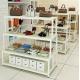 Easy Install Shoe Shop Display Stands , Wooden Shoe Display With Eco Friendly Materials