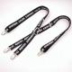 Brace Elastic Strap Clip 2.5cm 4 Button Black Leather Suspenders