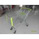 Zinc plated Supermarket Shopping Carts with clear coating of 150L , shopping grocery cart