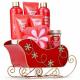 Daily Use Plastic Bottle Packing Shower Gel Gift Set Strawberry Fragrance