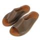 HZM017 Summer Sandals, Semi-Supporting Classic Retro Sandals, Leather Handmade Open-Toed Slippers, Literary Women'S Shoe