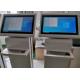 White color Infrared Touch screen kiosk 21.5 Inch 1920*1080 resolution build in pc with metal keyboard