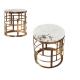 Gridline Type Nordic Coffee Table Minimalist Gold Marble Stainless Steel Base
