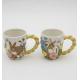 Coffee Mugs For Gardeners Water Cafe Cup Hand Prints Birds 12oz Large Porcelain Mug Ceramic